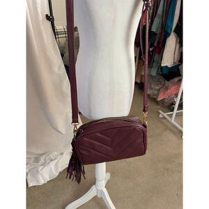 Women's Unbranded Crossbody Bag One Size Burgundy Gold